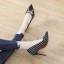 Charmant Noire Soirée Faux Diamant Noeud Escarpins 2021 9 cm Talons Aiguilles À Bout Pointu Escarpins Talons Hauts