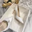 Elegant Ivory Satin Pearl Wedding Shoes 2021 8 cm Stiletto Heels Pointed Toe Wedding Pumps High Heels