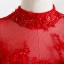 Luxury / Gorgeous Pearl Pink Evening Dresses  2018 A-Line / Princess Handmade  Beading Tassel Crystal Sequins Appliques Scoop Neck Backless Short Sleeve Court Train Formal Dresses
