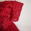 Chic / Beautiful Red Prom Dresses 2018 A-Line / Princess Crystal Beading Appliques Off-The-Shoulder Backless Short Sleeve Floor-Length / Long Formal Dresses