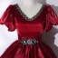 Classy Burgundy Prom Dresses 2021 Ball Gown V-Neck Crystal Rhinestone Short Sleeve Backless Floor-Length / Long Prom Formal Dresses