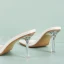 Sexy Transparent White Street Wear Womens Sandals 2021 9 cm Stiletto Heels Open / Peep Toe Sandals High Heels