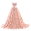 Elegant Perle Rosa Ballkjoler 2018 Prinsesse Perle Appliques Kjæreste Ryggløse Uten Ermer Chapel Train Formelle Kjoler