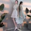 Chic / Belle Argenté Robe De Cocktail 2018 Princesse Perlage Paillettes Noeud Encolure Dégagée Sans Manches Asymétrique Robe De Ceremonie