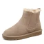 Modern / Fashion Womens Boots 2017 Black Suede Ankle Leather Casual Winter Flat Snow Boots