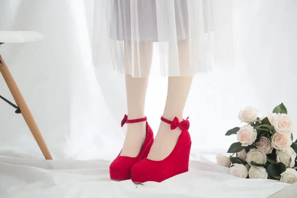 Enkla Svarta Casual Damskor 2018 Mocka Pande Zote Toe 10 cm Kilklackar