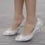 Charmant Blanche Promo Escarpins 2018 Faux Diamant 5 cm Talons Aiguilles À Bout Pointu Escarpins