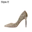 Glittrande Silver Afton Glittriga / Glitter Paljetter Pumps 2021 Läder 10 cm Stilettklackar Spetsiga Pumps Högklackade