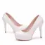 Enkla Vita Kontors Pumps 2018 11 cm Stilettklackar Pande Zote Toe Pumps