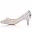 Sparkly Sølv Brudesko 2018 Krystall Rhinestone 5 cm Stiletthæler Spisse Bryllup Pumps