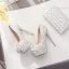 Sparkly Sølv Brudesko 2018 Krystall Rhinestone 14 cm Stiletthæler Rund Tå Bryllup Pumps