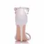Sexy White Wedding Shoes 2018 Pearl Rhinestone Tassel Ankle Strap 11 cm Stiletto Heels Open / Peep Toe Wedding High Heels