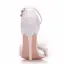 Schöne Weiß Brautschuhe 2018 Applikationen Strass Knöchelriemen 11 cm Stilettos Peeptoes Hochzeit Hochhackige