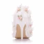 Elegant White Wedding Shoes 2018 Appliques Rhinestone 9 cm Stiletto Heels Pointed Toe Wedding Pumps