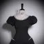 Chic / Beautiful Black Pearl Sequins Short Prom Dresses 2023 A-Line / Princess Scoop Neck Short Sleeve Backless Prom Formal Dresses