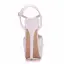 Modest / Simple White Evening Party Womens Shoes 2018 Ankle Strap 14 cm Stiletto Heels Open / Peep Toe High Heels