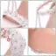 Charmant Blanche Chaussure De Mariée 2018 T-Strap En Dentelle Fleur Perle Faux Diamant Bride Cheville 11 cm Talons Aiguilles Peep Toes / Bout Ouvert Mariage Talons Hauts