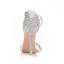 Schöne Weiß Brautschuhe 2018 Strass Knöchelriemen 11 cm Stilettos Peeptoes Hochzeit Hochhackige