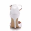 Modest / Simple White Casual Womens Shoes 2018 Ankle Strap 8 cm Stiletto Heels Pointed Toe High Heels