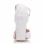 Schöne Weiß Brautschuhe 2018 Spitze Blumen Perle Knöchelriemen 8 cm Thick Heels Spitzschuh Hochzeit Hochhackige