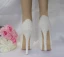 Chic / Beautiful White Wedding Shoes 2018 Lace Flower Pearl 14 cm Stiletto Heels Round Toe Pumps