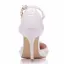 Chic / Belle Blanche Chaussure De Mariée 2018 En Dentelle Fleur Perle Bride Cheville 7 cm Talons Aiguilles À Bout Pointu Mariage Talons Hauts
