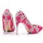 Charmant Fuchsie Brautschuhe 2018 Strass 8 cm Kristall Stilettos Spitzschuh Hochzeit Pumps
