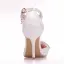 Modern / Fashion White Wedding Shoes 2018 Pearl Rhinestone Tassel 9 cm Stiletto Heels Pointed Toe Wedding High Heels