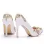 Mode Vita Brudskor 2018 Rhinestone 9 cm Kristall Stilettklackar Spetsiga Bröllop Pumps