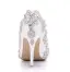 Scintillantes Ivoire Chaussure De Mariée 2018 Faux Diamant 8 cm Talons Aiguilles À Bout Pointu Mariage Escarpins