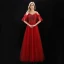 Chic / Beautiful Burgundy Evening Dresses  2019 A-Line / Princess Beading Crystal Spaghetti Straps Backless Short Sleeve Floor-Length / Long Formal Dresses