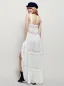Simple Bleu Ciel Désinvolte Robes longues 2019 Volants Bretelles Spaghetti Sans Manches Dos Nu Longueur Cheville Vêtements Femme