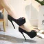 Fashion Black Rave Club Sequins Womens Shoes 2021 14 cm Stiletto Heels Open / Peep Toe High Heels