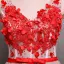 Chic / Beautiful Red Prom Dresses 2018 A-Line / Princess Appliques Crystal Bow V-Neck Backless Sleeveless Floor-Length / Long Formal Dresses