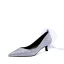 Lyx Glittrande Silver Brudskor 2019 Rosett Läder Rhinestone 9 cm Stilettklackar Spetsiga Bröllop Pumps