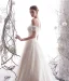 Elegant Champagne Wedding Dresses 2019 A-Line / Princess Off-The-Shoulder Beading Lace Flower Short Sleeve Backless Floor-Length / Long