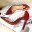 Charmant Doré Soirée Escarpins 2019 Faux Diamant Paillettes 10 cm Talons Aiguilles À Bout Pointu Escarpins