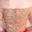 Elegante Rot Abendkleider 2019 A Linie Off Shoulder Pailletten Spitze Quaste Kurze Ärmel Rückenfreies Lange Festliche Kleider