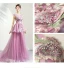 Chic / Beautiful Purple Prom Dresses 2019 A-Line / Princess Scoop Neck Appliques Lace Rhinestone Sleeveless Court Train Formal Dresses
