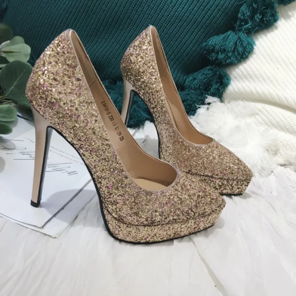 Glittrande Silver Afton Paljetter Pumps 2021 Läder 12 cm Högklackade Stilettklackar Spetsiga Pumps
