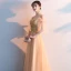 Élégant Gris Robe De Soirée 2019 Princesse Bretelles Spaghetti Perlage Cristal Manches Courtes Dos Nu Train De Balayage Robe De Ceremonie