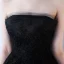 Charmant Schwarz Cocktailkleider 2019 A Linie Bandeau Spitze Blumen Ärmellos Rückenfreies Asymmetrisch Festliche Kleider