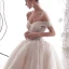 Luxury / Gorgeous Ivory Wedding Dresses 2019 A-Line / Princess Off-The-Shoulder Beading Crystal Lace Flower Sleeveless Backless Cathedral Train