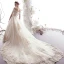 Luxury / Gorgeous Ivory Wedding Dresses 2019 A-Line / Princess Off-The-Shoulder Beading Lace Flower Short Sleeve Backless Royal Train