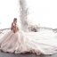 Luxury / Gorgeous Champagne Wedding Dresses 2019 A-Line / Princess Pleated Strapless Beading Lace Flower Sleeveless Backless Royal Train