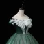 Elegant Dark Green Prom Dresses 2022 Ball Gown Off-The-Shoulder Short Sleeve Sequins Backless Pearl Bow Floor-Length / Long Formal Dresses