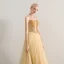 Sexy Gold Prom Dresses 2019 A-Line / Princess Strapless Beading Crystal Sleeveless Backless Floor-Length / Long Formal Dresses