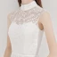 Modern / Fashion White Homecoming Graduation Dresses 2019 A-Line / Princess High Neck Lace Star Sleeveless Floor-Length / Long Formal Dresses