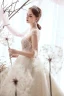Luxury / Gorgeous Champagne Wedding Dresses 2019 A-Line / Princess Scoop Neck Beading Sequins Sleeveless Cathedral Train