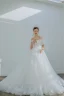 Elegant Ivory Wedding Dresses 2019 A-Line / Princess Off-The-Shoulder Beading Sequins Bow Sleeveless Backless Chapel Train